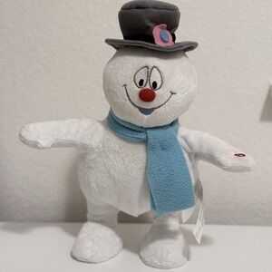 Gemmy Animated Frosty the Snowman Singing Dancing Plush Christmas 13"